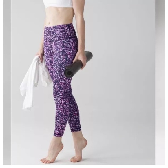 Lululemon Leggings Pink High Times Boom Juice 25”